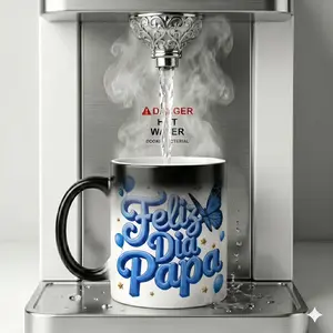 "Feliz Dia Papa" Color Changing Mug |   Regalo Para Papá Secret Heat Reveal Magic Coffee Cup, Best Spanish Father's Day Gift for Dad Father in Law from Daughter Son, 11oz Heat Sensitive Ceramic Drinkware