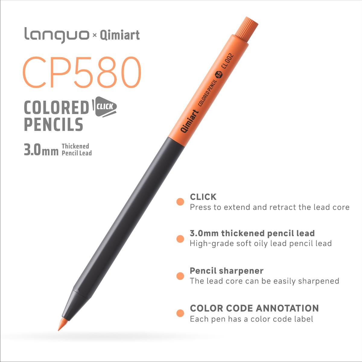 12 Color/96 Erasable Clicker Colored Pencils Set, Long-Lasting Writing, No Sharpening Needed, Student Drawing Art Supplies