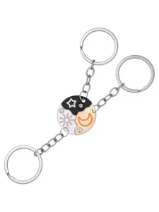 3 Pcs Puzzle Keychains, Sun Moon Star Friendship Trio Puzzle Matching Keychains Backpack Purse Keychain Best Friend Forever Matching Gifts Anniversary Birthday Gifts for Women Men