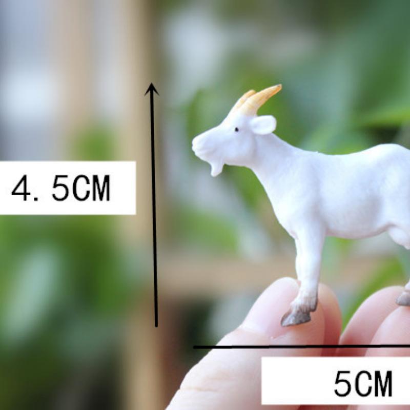 1 Piece Simulation Farm Animal Goat Lamb White Sheep Small Statue Figurine Crafts Ornament Miniatures Decor