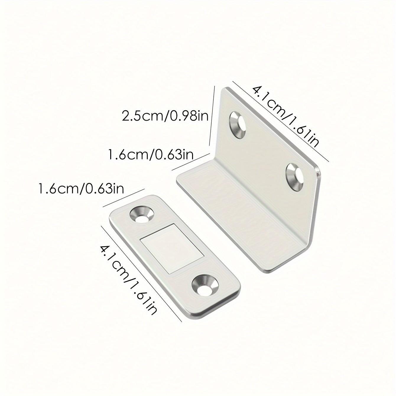 3pcs Self-Adhesive Strong Magnet Ultra-Thin Stainless Steel Modern Cabinet Door Latch, Gym Door Closer, Furniture Hardware