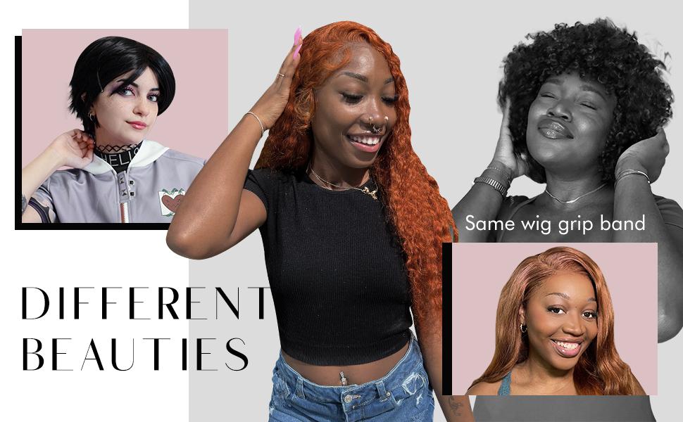 Dreamlover Wig Grip Band for Lace Front Wigs, Adjustable Elastic Wig Grip Headband Wig Band for Women