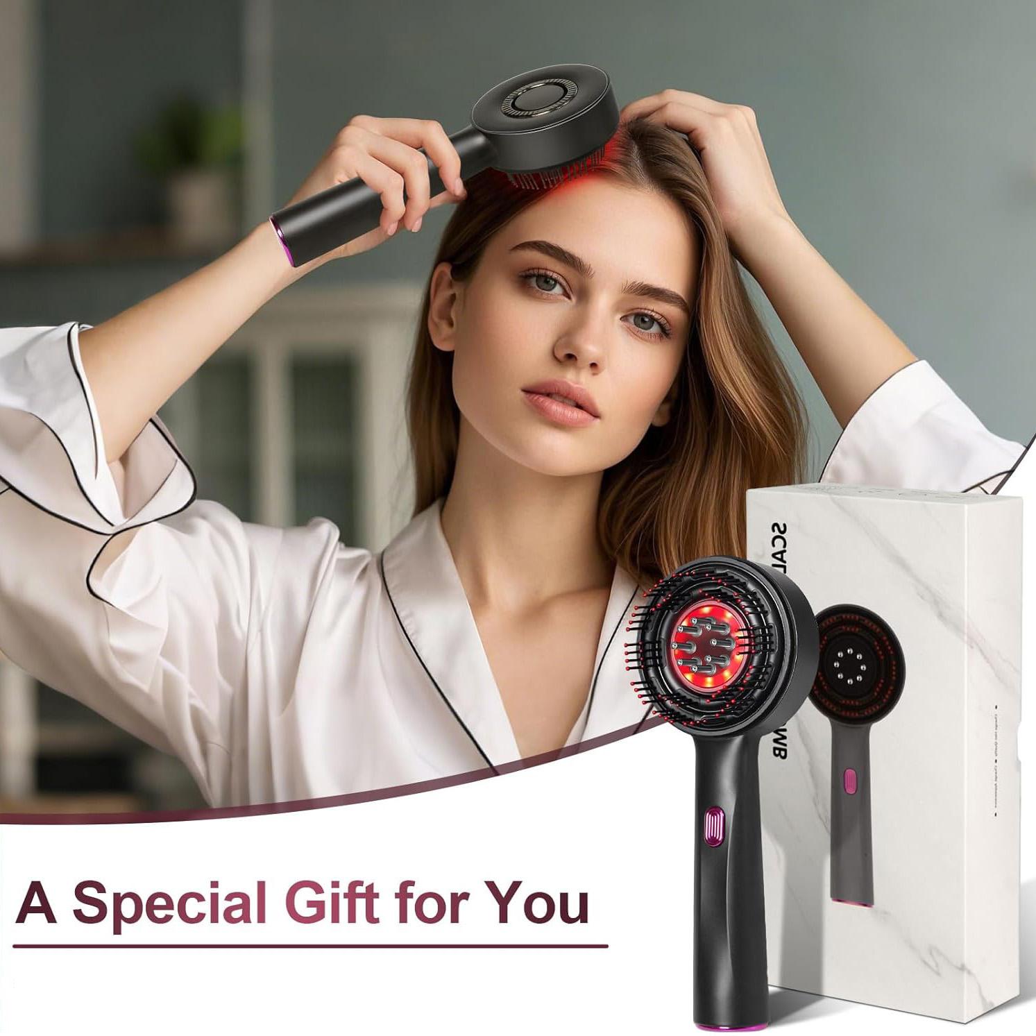 3 in 1 Scalp Massager Hair Oil Applicator,Electric Scalp Brush for home use,IPX7 Waterproof Electric Head Massager Scalp Massage Comb, Rechargeable Scalp Massagers