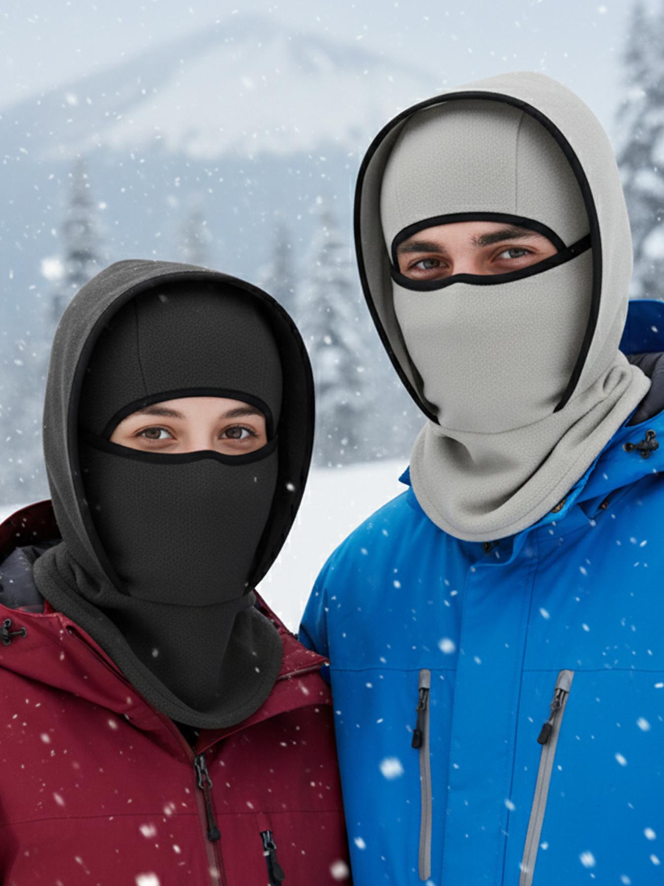 Outdoor Winter Warm Hat Neckband Integrated Cycling Mask Sports Ski Head Cover Neck Windproof Cold One-Piece Pullover Hat