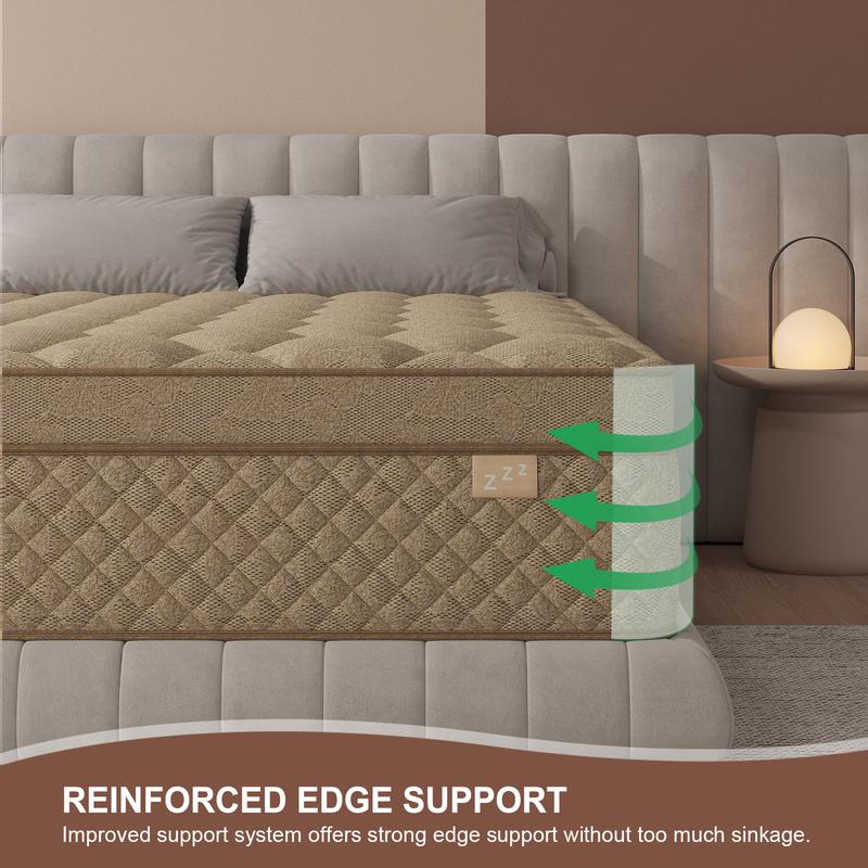 14/12 Inch Twin Full Queen King Size Mattress in a Box,Memory Foam Hybrid Mattress with Individual Pocket Spring for Motion Isolation & Silent Sleep&Lumbar Support & Pressure Relief,Medium Firm