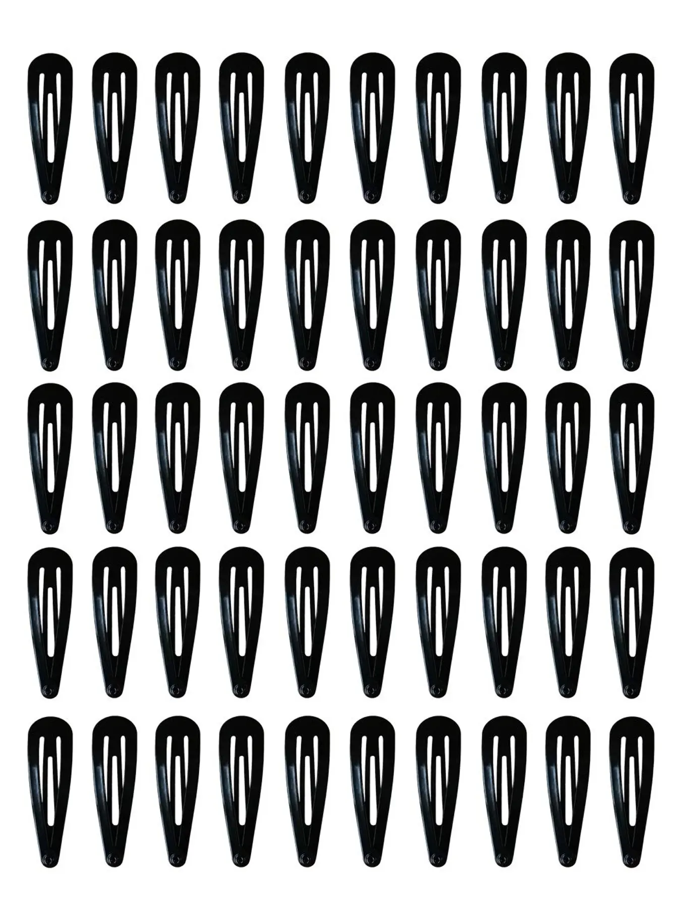 50 Pack 2 Inch Barrettes, Women's Metal Snap Hair Clips, Stylish Hair Accessory Set, Durable & Easy-To-Use Design