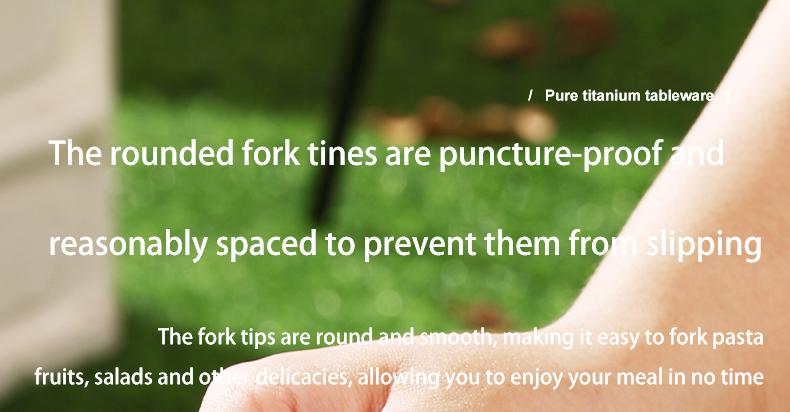 MUTTI Monet Dinner Knife,Fork,And Spoon set Portable three piece set pure titanium tableware Cutlery