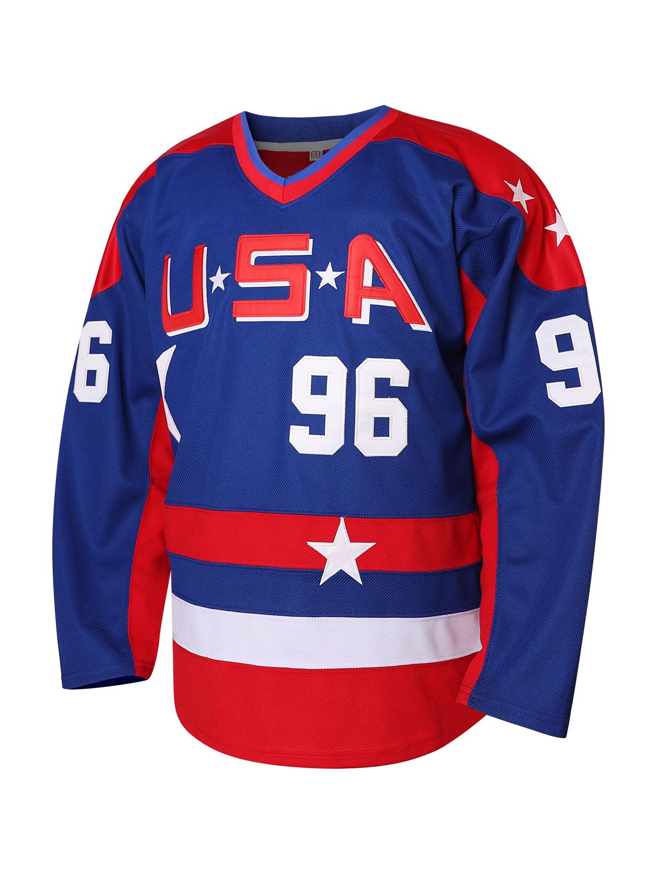 Mighty Ducks Jersey Movie Ice Hockey Jersey Charlie Conway #96 Adam Banks #99 90S Hip Hop Clothing for Party 100% Polyester Breathable Mesh Fabric Quick-Dry Micro-Elasticity Long Sleeve Christmas gifts UglySweater