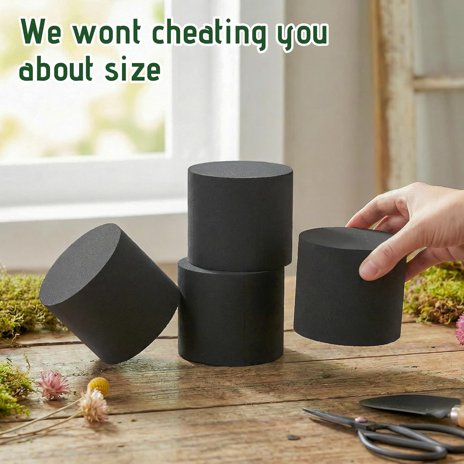 Floral Round Blocks,Black Flower Round for Artificial & Dried , Dry Floral Foams Styrofoam for Artificial (4Pack,3") Floral Round Blocks,Black Flower Round for Artificial & Dried , Dry Floral Foams Styrofoam for Artificial (4Pack,3")