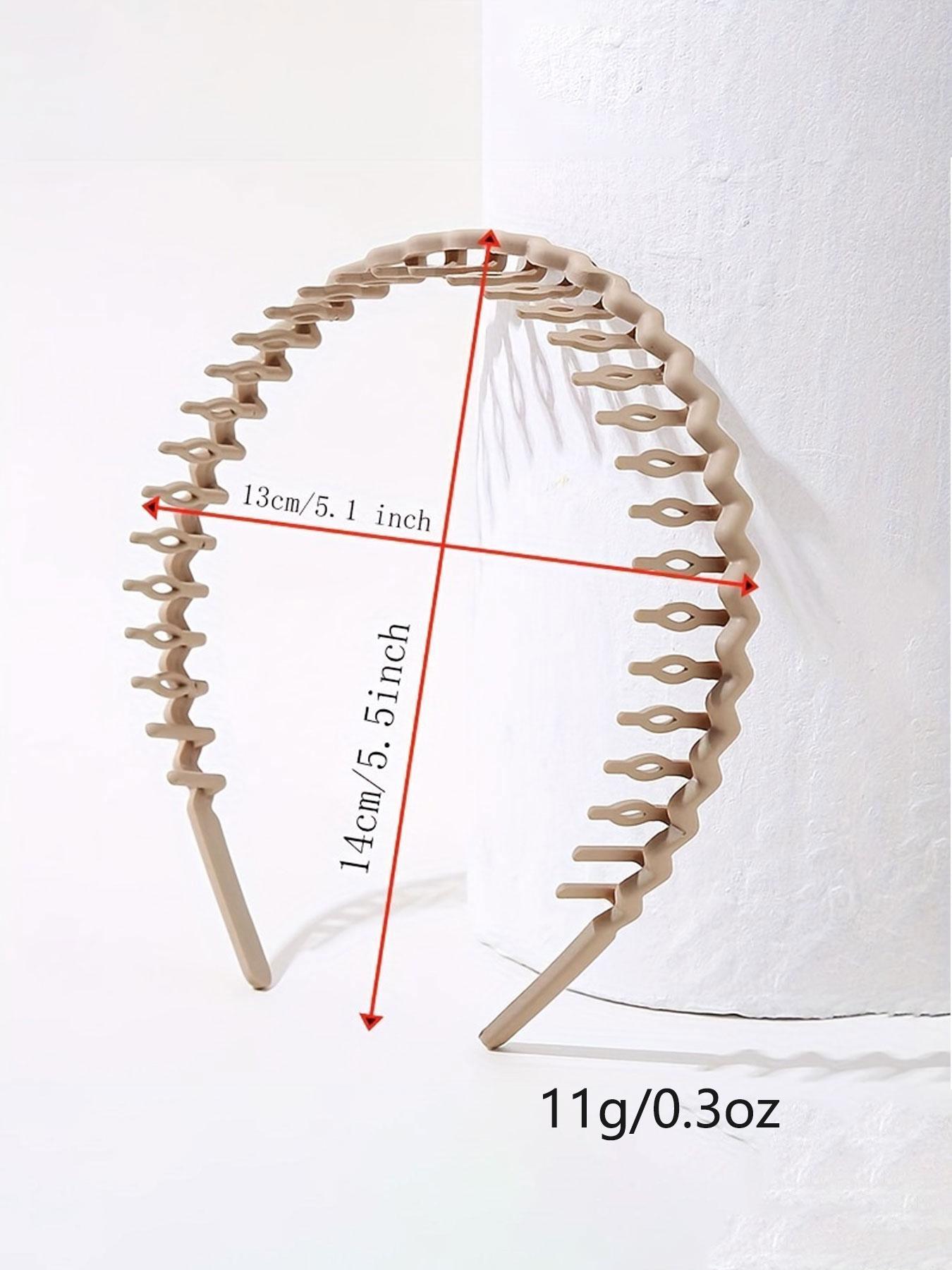 3pcs Women's Hairbands with Teeth Anti-Slip Wave Vintage Simple Restraint Headband Suitable for Face Washing Skincare Fashion Accessory Headbands Women