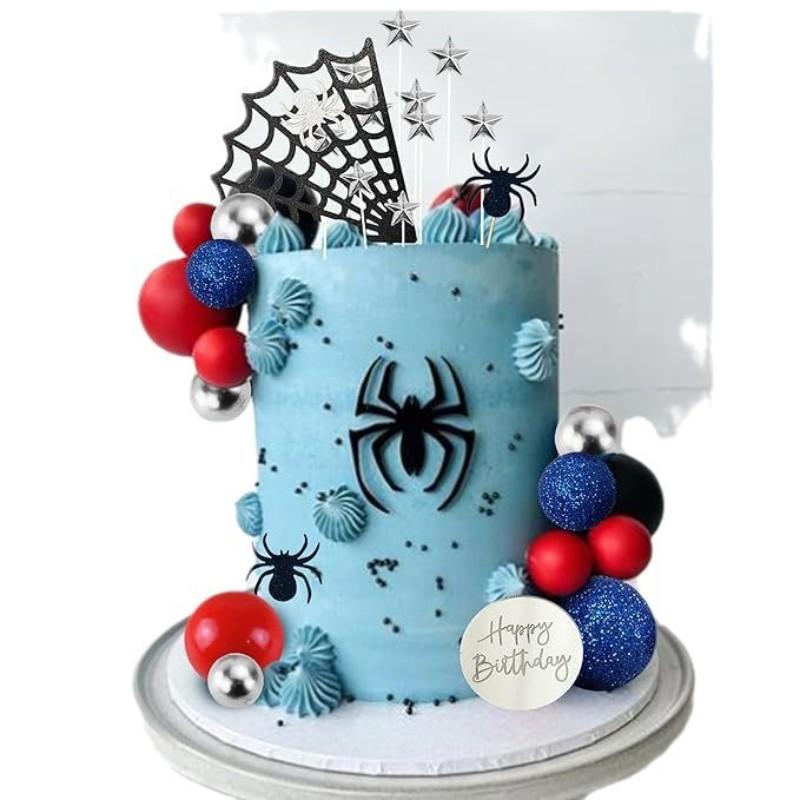 37-Piece Spider Cake Insert Set, Perfect for Infant Shower Parties, Halloween, Christmas, New Year, Valentine's Day, Various Party Events