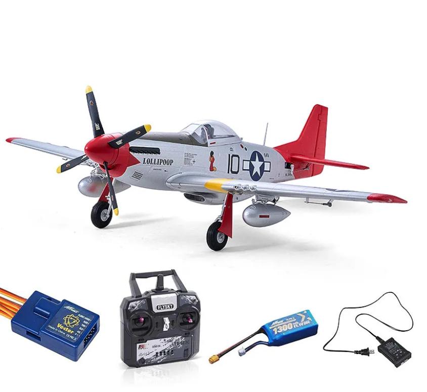 Arrows 850mm P-51D Mustang with Vector Flight Stabilization System PNP / RTF（RTF = plane, remote, battery battery charger，PNP = plane only）
