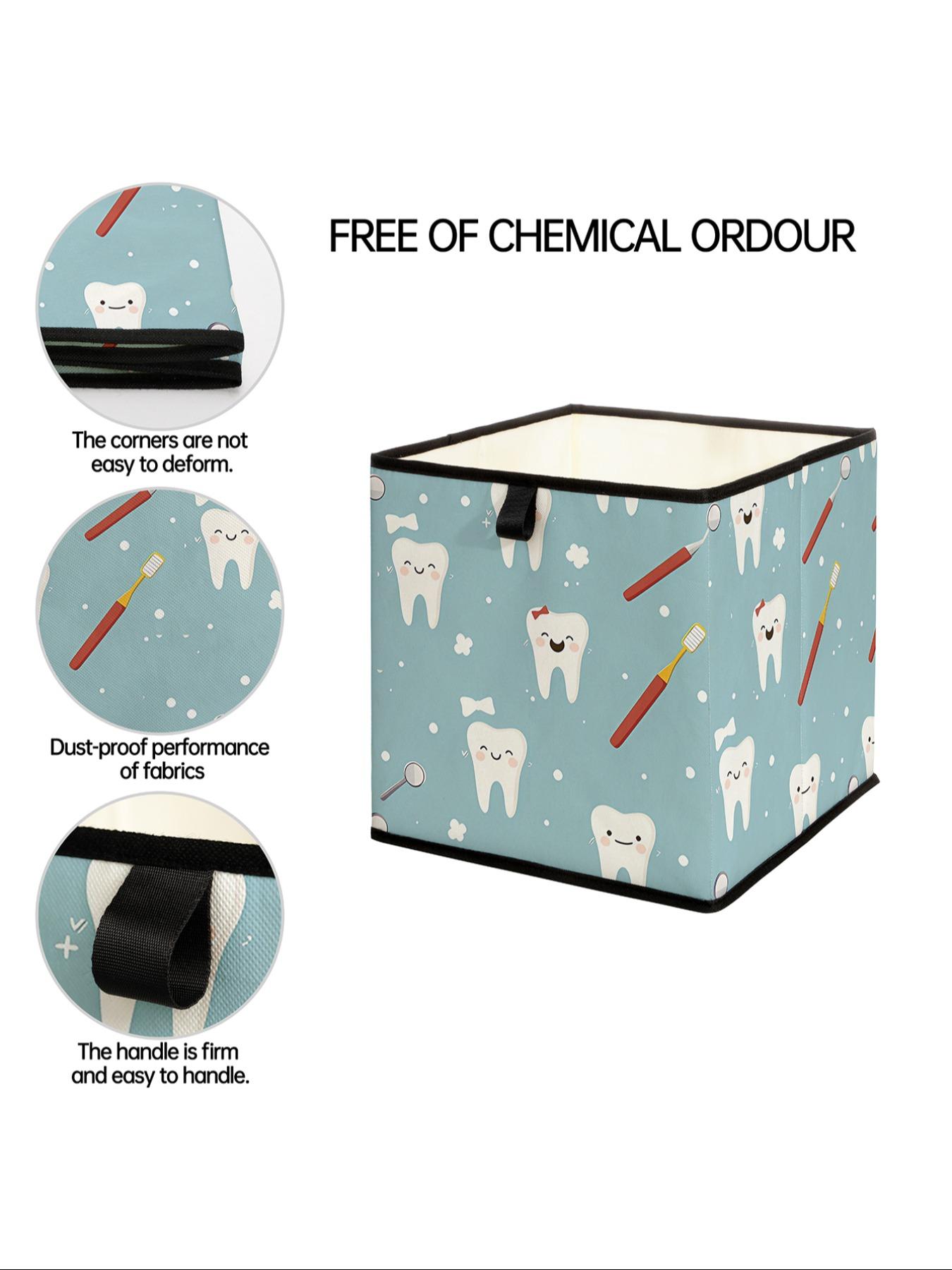 Teeth Pattern Open Storage Box, Stackable Drawer Organizer, Durable Multi-Functional Design for Home Dorm Room Organization