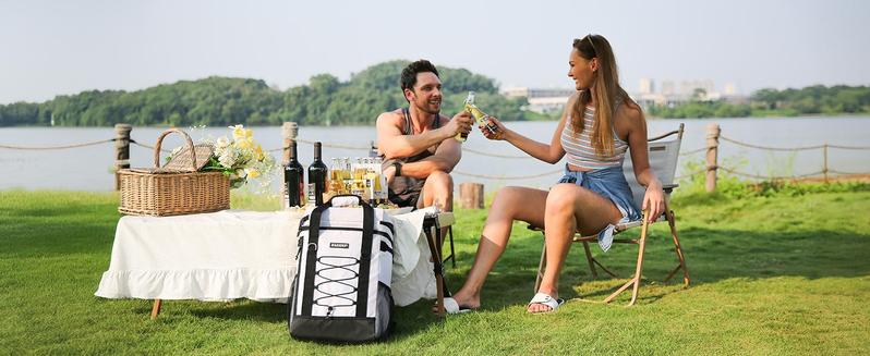 Cooler Backpack, 36 Cans Multifunctional Leakproof Cooler Backpack with Padded Top Handle, Mesh Pocket for Camping BBQ Lunch Picnic Hiking Fishing,Waterproof Ice Box Thermal Bag