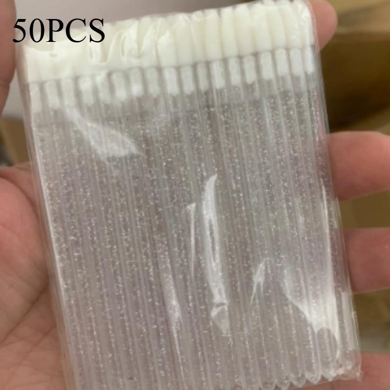 50/100pcs Disposable Lip Lint-Free Applicators, Lipstick Testers Wands, Makeup Lip Brushes, Beauty Tool for Smooth Application