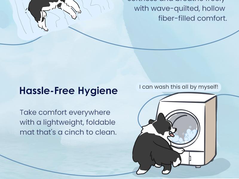 Vagascape cooling pet Mat, Eco-friendly Cooling Pad for Large Dog, Pet Cooling Mats for Dog bed and Cat house, Use in Crate, Tunk, Camping, Outdoors, Portable, Machine Washable, Durable, Without Gel, Outdoorfun