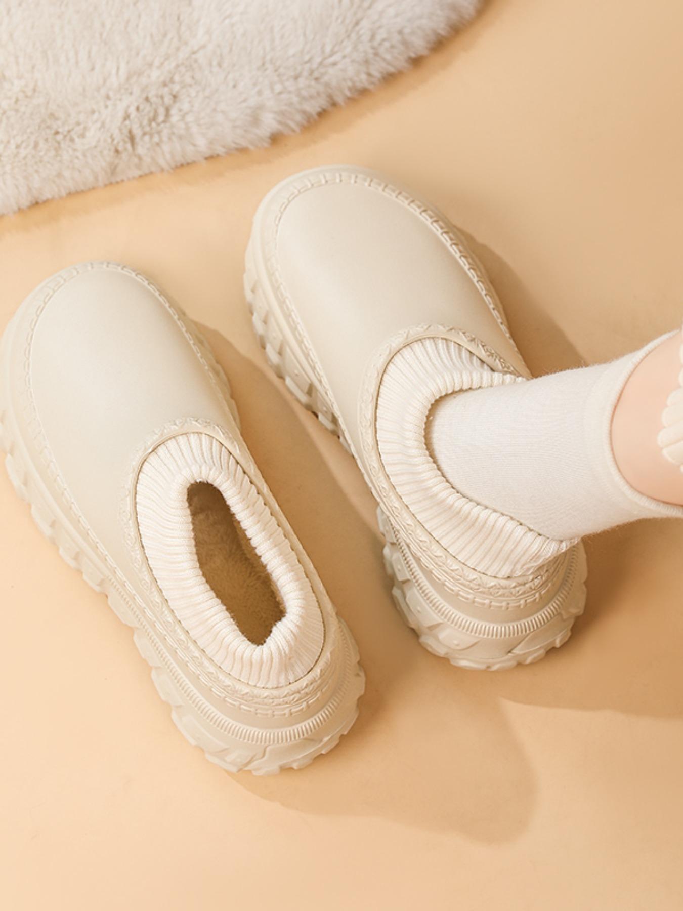 Unisex Fall & Winter Warm Eva Slippers, Thickened Insulated Lining, Anti-Slip Sole, Comfortable Garden Shoes, Ideal for Outdoor Hiking, Outdoor Walking Shoes