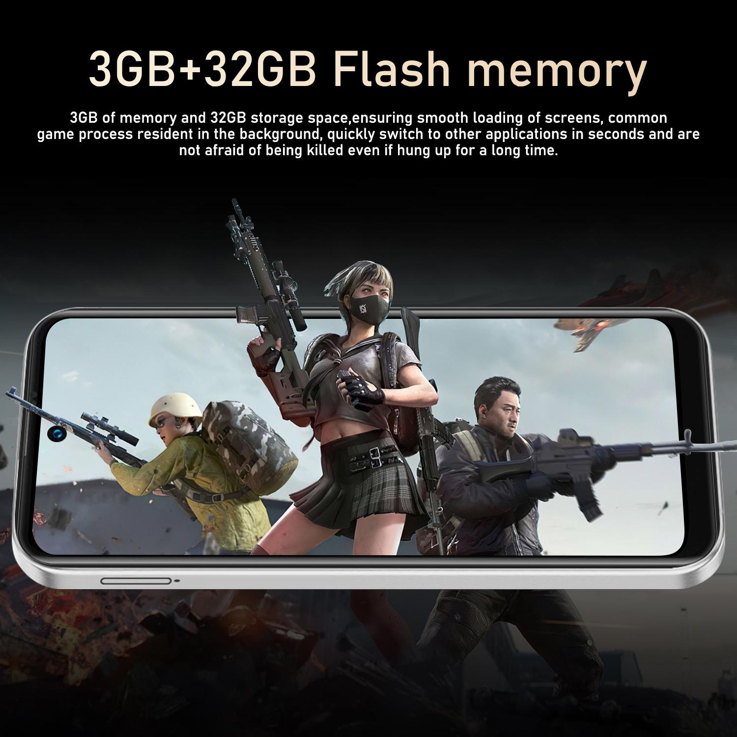 FUFFI 6.56 Inch Smartphone, 1 Count Unlocked 4G Network Android 10.0 Phone, Dual SIM Cards, Quad Core Processor, Fashion Phone for Gaming, Watching Movie