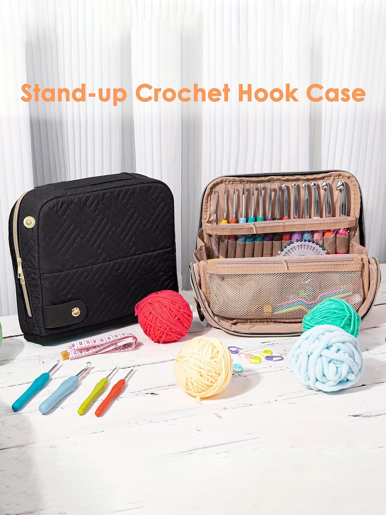 Unique Design Crochet Hook Storage Box, Vertical Stand Organizer for Knitting Supplies, Casual Style Bag Accessory for All Seasons, Multifunctional Storage Bag