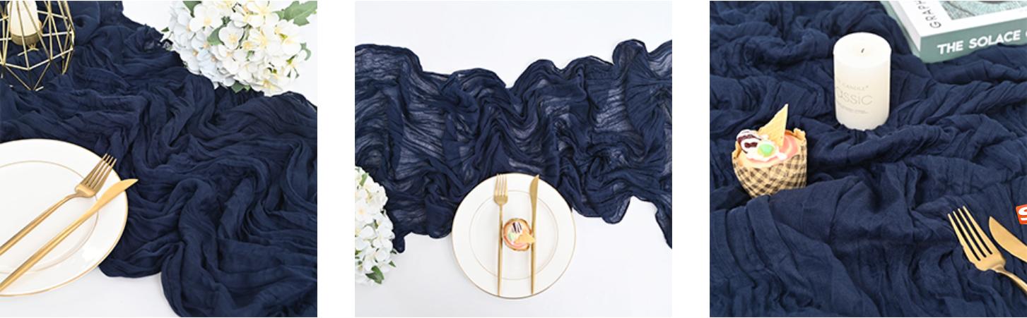 FANI 3/12/24 Pcs 17.7x108 Inches Cheesecloth Table Runner Boho Romantic Gauze Long Rustic Sheer for Wedding, Bridal Baby Shower, Birthday Party, Cake Table,Christmas, Arbor Decorations,Event FANI 3/12/24 Pcs 17.7x108 Inches Cheesecloth Table Runner Boho Romantic Gauze Long Rustic Sheer for Wedding, Bridal Baby Shower, Birthday Party, Cake Table,Christmas, Arbor Decorations,Event