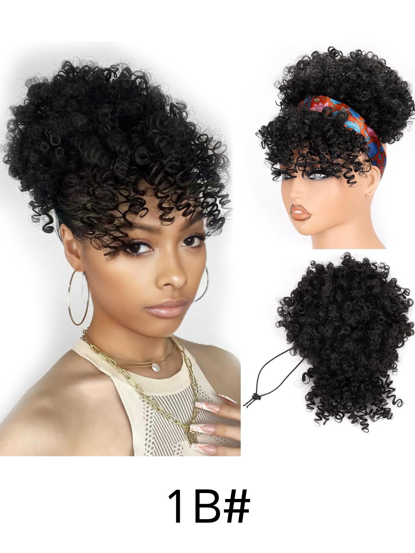 Explosive Bob Wig Hair Extension Block, Curly Synthetic Fiber, Daily Wear Accessory, All-Season Use, Ideal for Women
