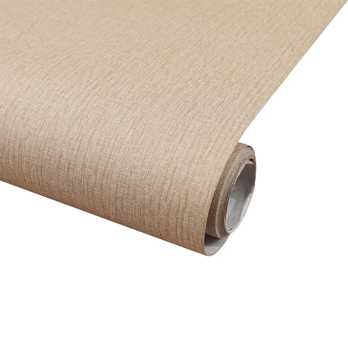 Modern Solid Color Minimalist Linen Texture Wallpaper, / Fabric-Like Self-Adhesive Waterproof Wall Decal, 1 Roll for Home Decor Peel and Stick Wallpaper Designs