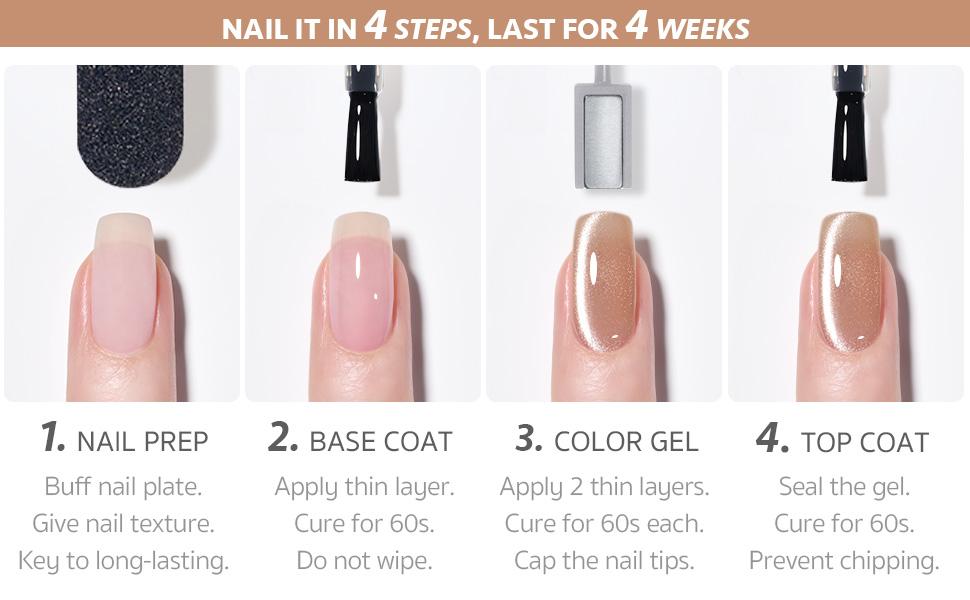 GAOY Rustic Amber Cat Eye Gel Nail Polish Set with Magnet for Sparkling Maillard Effect, Caramel Amber Glitter Nail Art, Long Lasting Gel for Home & Salon Manicure