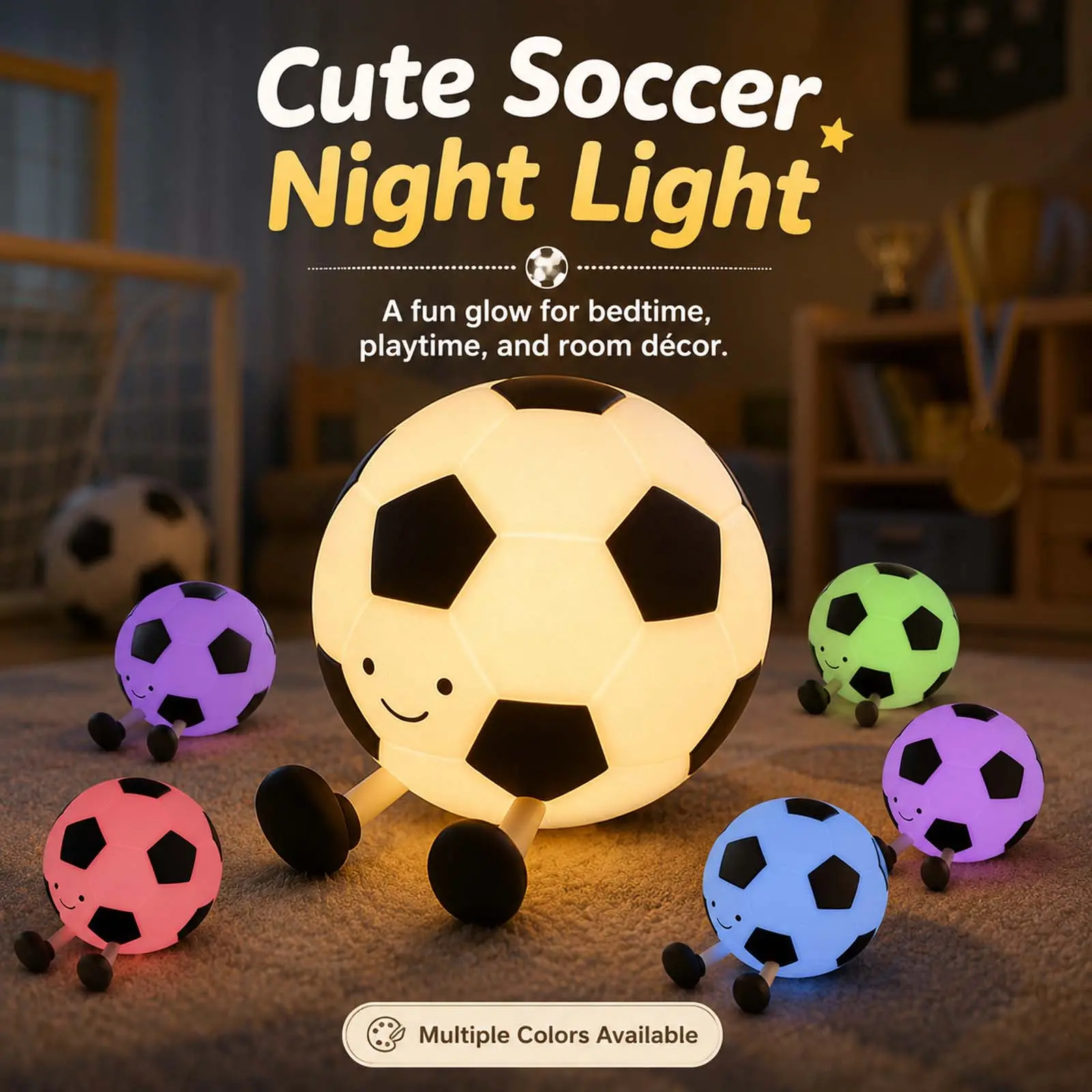Cute Panda Night Light – Bedside Lamp for Children with Eye-Protection & Color-Changing Features (Perfect New Year's Gift)