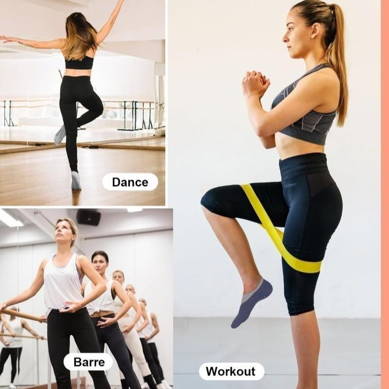 Women's Yoga Socks with Strap, Non-Slip Ballet Barre Socks, Anti-Skid Grip Bottom, Ideal for Dance, Fitness, Workout, Home Use