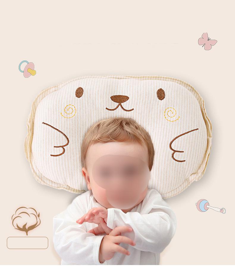 Soft Organic Cotton Baby Pillow for Newborn Comfort