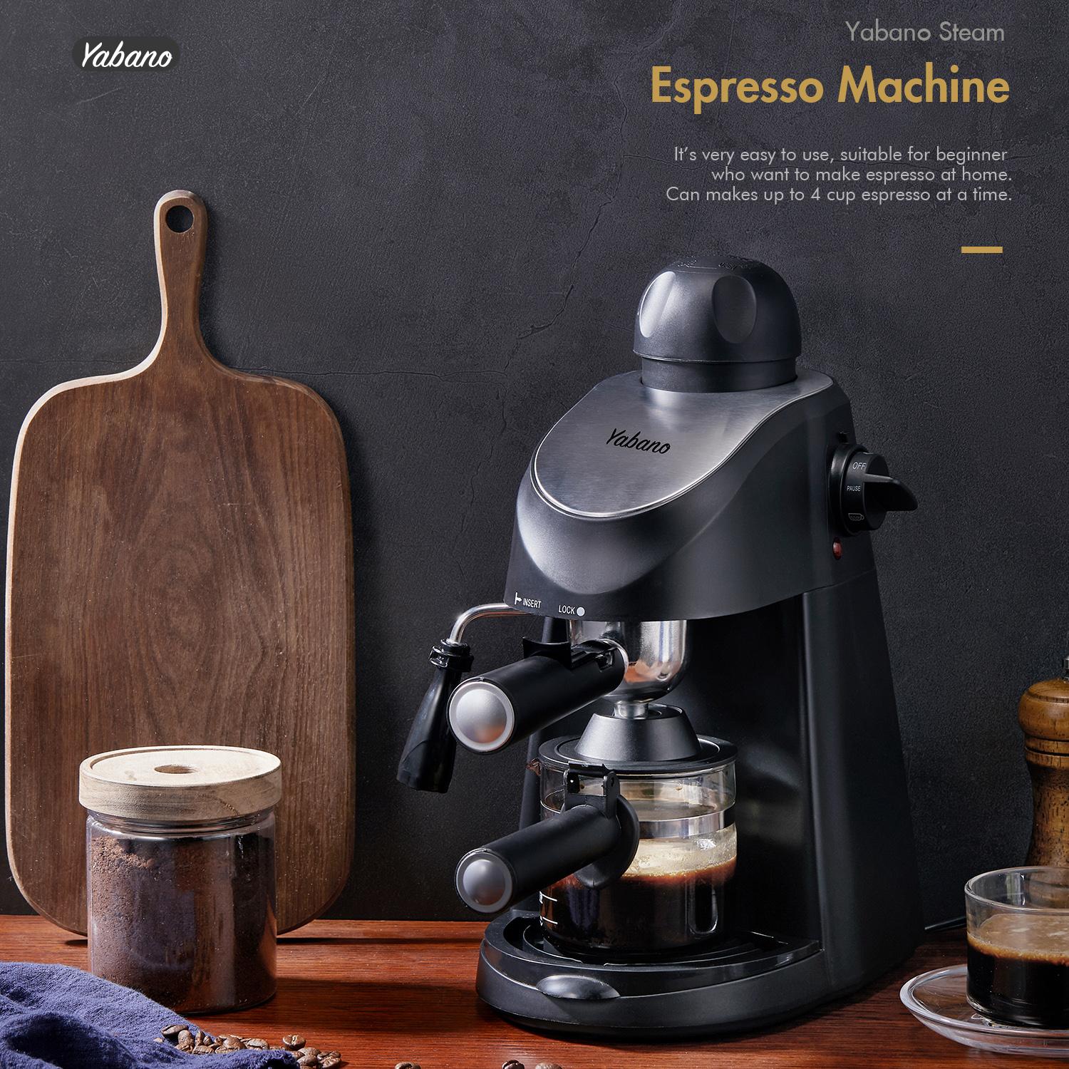 Yabano Espresso Machine, 3.5Bar Espresso Coffee Maker, Espresso and Cappuccino Machine with Milk Frother, Espresso Maker with Steamer