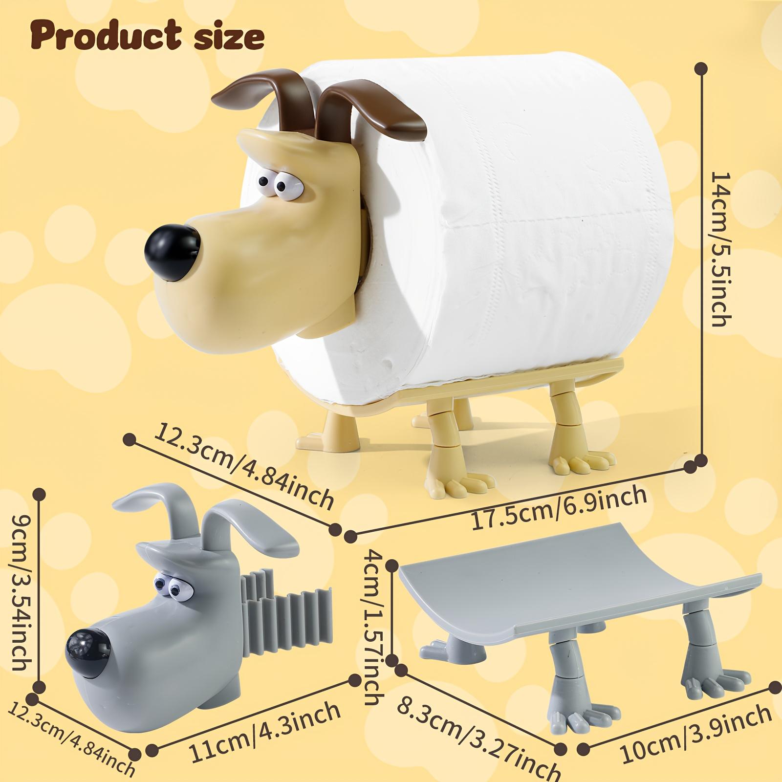 Cute Dog Toilet Paper Holder, Fun Home Decor Gift for Valentine's Day, Creative Roll Paper Dispenser, Adorable Decoration Item
