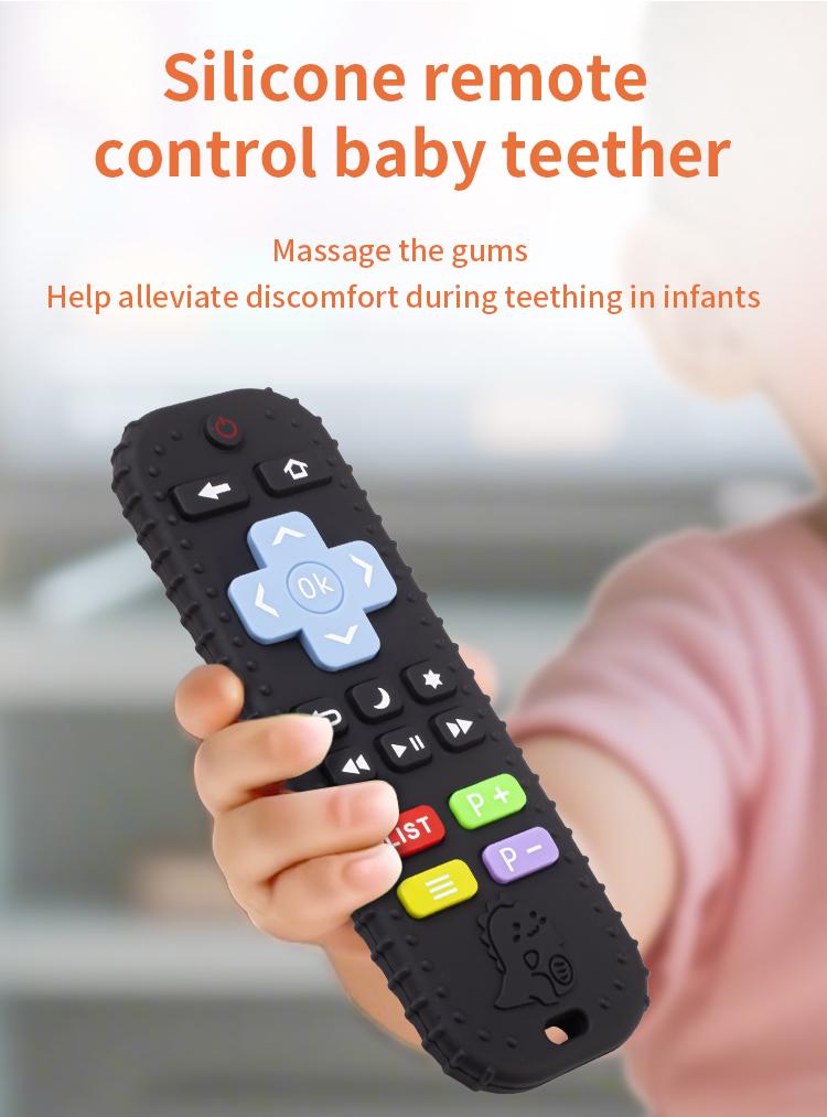 Baby Teething Toys Set of 10, TV Remote Shape, Safe Soft Chewable, Relief Toy for Infant Gums, Promotes Sensory Development