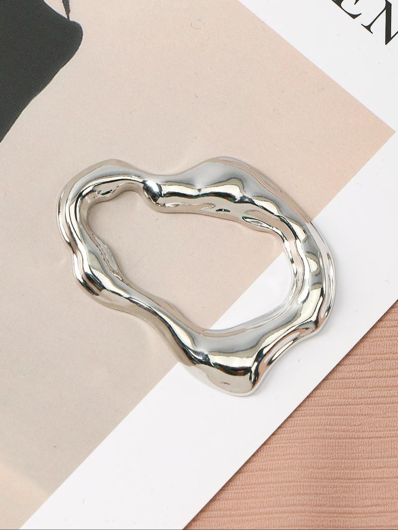 Women's Asymmetrical Metal Hijab Scarf Clips, Custom Design Large Brooch Holders, 1pc/2pcs Set, Perfect Accessory for Stylish Looks