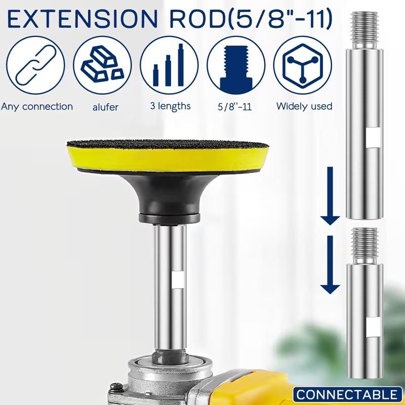 Angle Grinder Extension Rod 3.0/4.0/5.5inch M14, Aluminium Alloy Rotary Shaft, Lengthen Connecting Rod for Polishing Grinding Machine