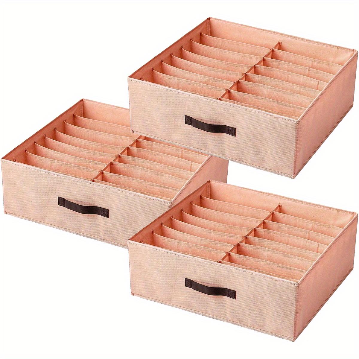 Drawer Storage Box Set, Soft Lining, Dual Row 16 Compartment, Durable Polyester Material, Ideal for Under Bed, Dresser, Closet