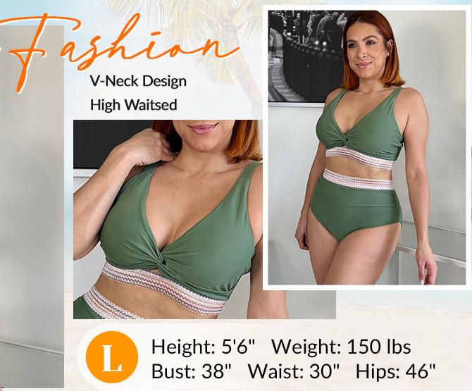 Yonique Women's High Waisted Bikini - Twist Front Two Piece Swimsuit Color Block Full Coverage Bathing Suit Yonique Women's High Waisted Bikini - Twist Front Two Piece Swimsuit Color Block Full Coverage Bathing Suit