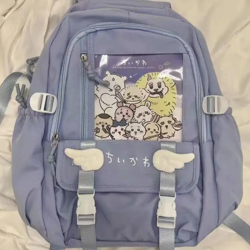 Cartoon Cute Large Anime Chiikawa Usagi Backpack Plush Capacity School Bag Embroidery Student Backpack Cartoon Kawaii 2026 New