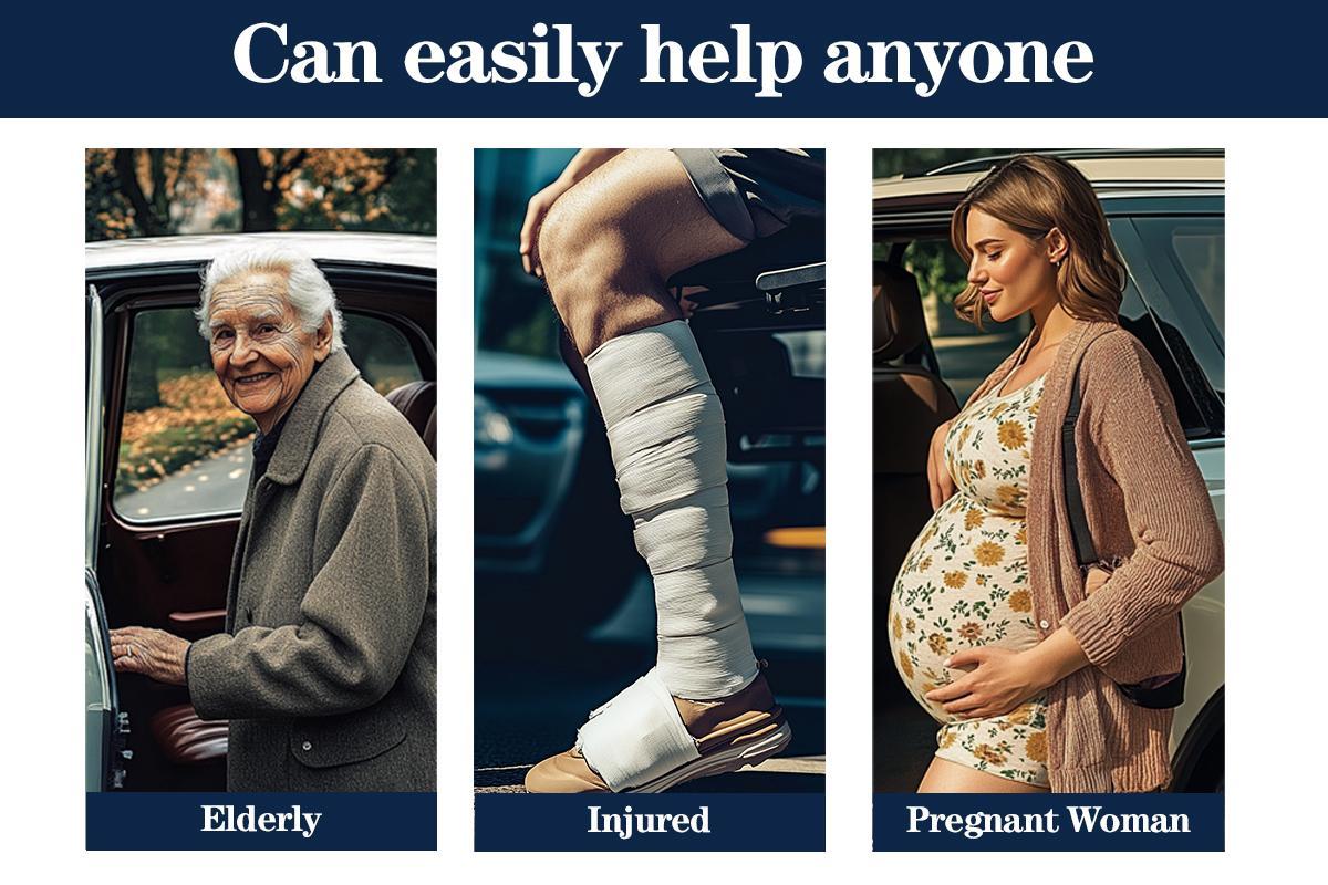 【Thoughtful Gift】Car Door Handle for Elderly Senior Kit 3-in-1 Car Handle Assist Firm Grip to Multifunction Handle Car Door and Handicapped Help Sit in Back Seat