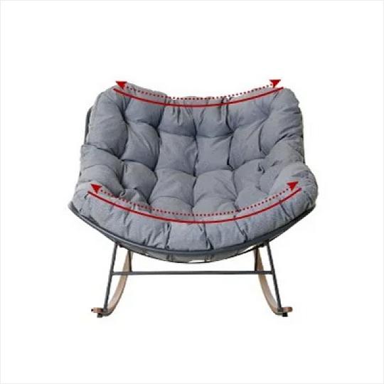 GRANDPATIO Comfortable Electroplating Rocking Chair with Cushions for Patio Porch Garden Backyard