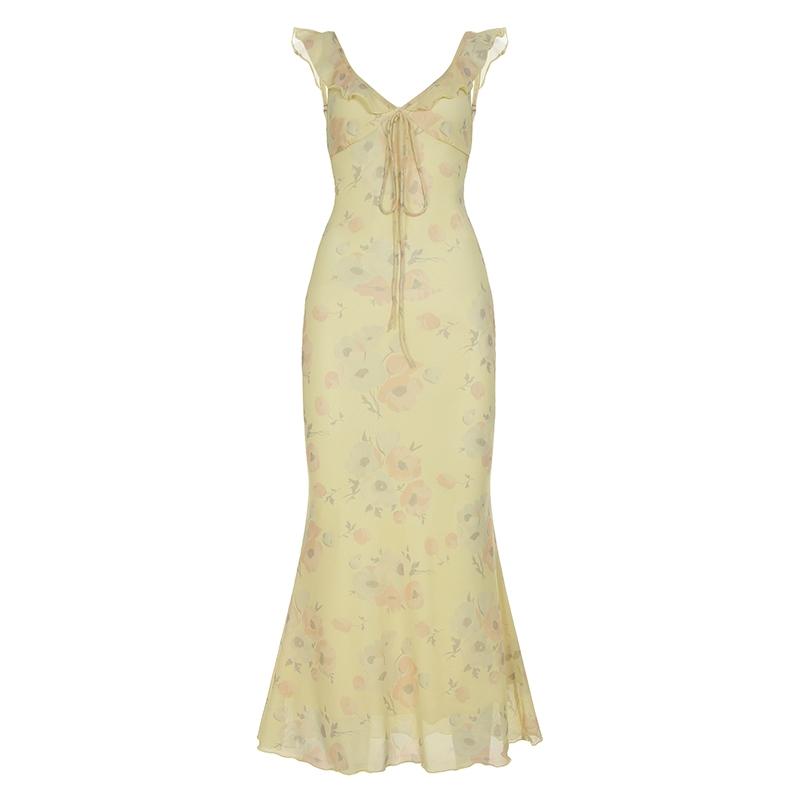 Women's Floral Print Dress, Floral Printed Dress, Elegant Y2K Sleeveless Dress for Party Club Dating Wear, Ladies Summer Clothes