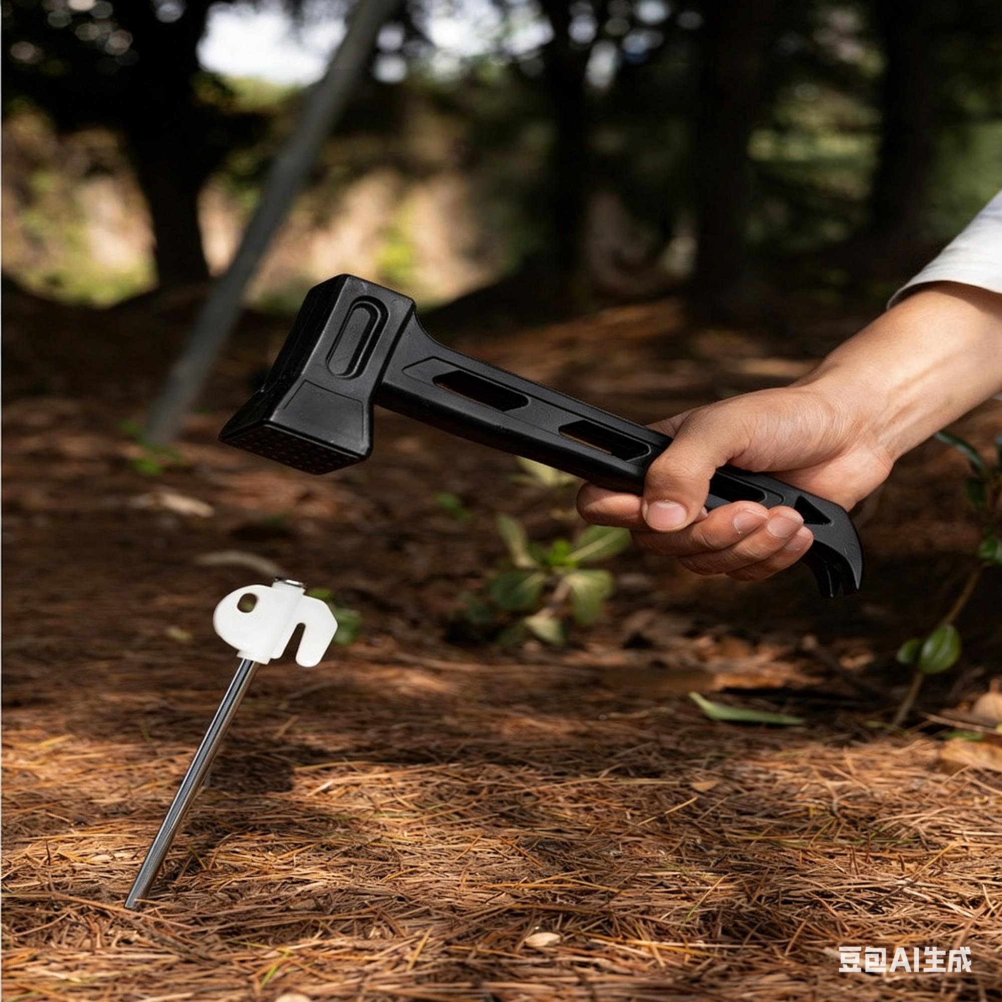Outdoor Camping Tent Peg Hammer Plastic Awning Hammer, Durable Ground Stake Tool for Campsite Setup, Essential Outdoor Gear Accessory