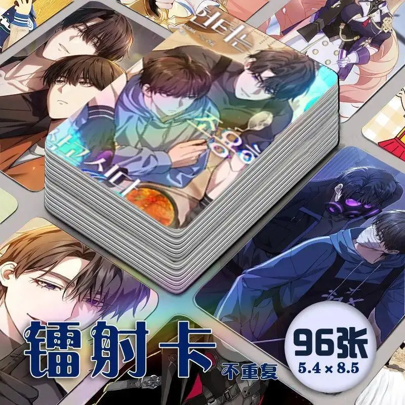 2026 New hot item ‌The Hunter Wants To Live Quietly Manhwa Bl Pocards Laser Lomo Cards 96pcs/set