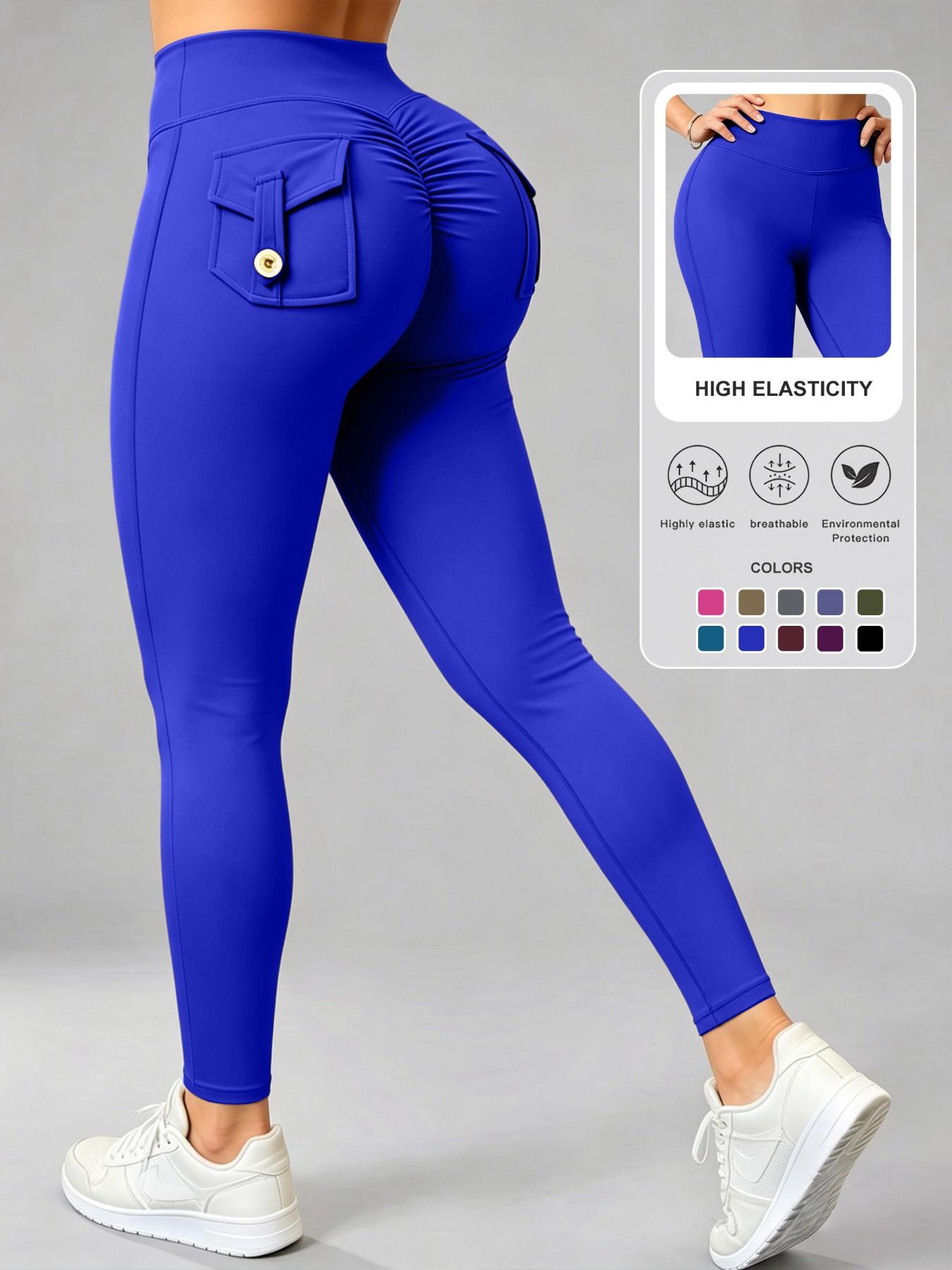 Women's High-Waisted Sporty Skinny Trousers, Athletic Skinny Pants, Ruched Butt-Lifting Yoga Pants, High Waist Sportswear, Comfortable for All Seasons, Ideal for Active Lifestyle