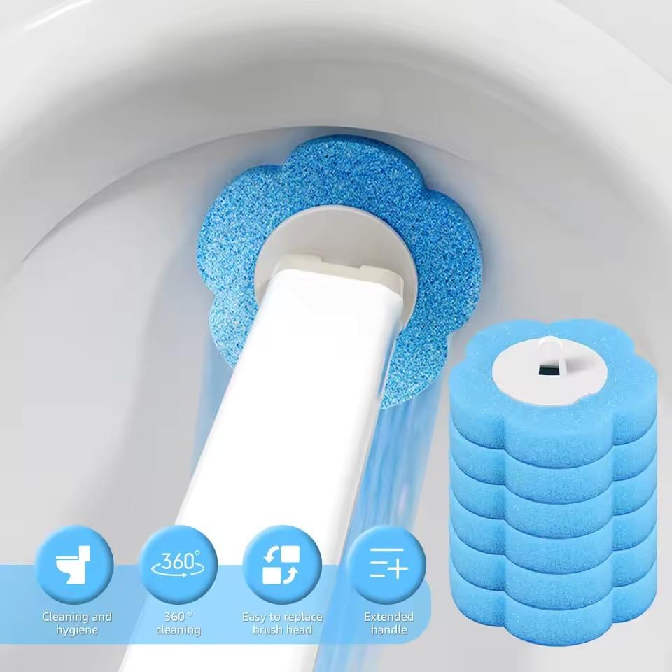 72 Pack Disposable Toilet Cleaning Brush Heads, Three Colors, Durable Plastic, Suitable for Home Outdoor Portable Use, No Handle Included