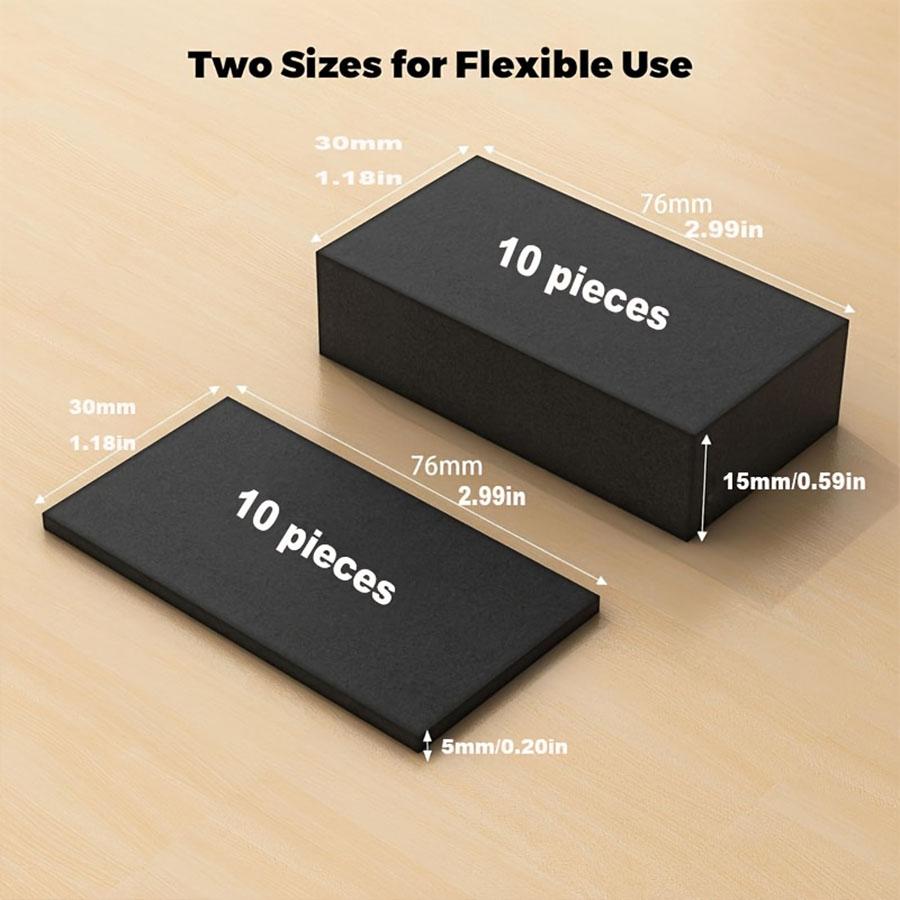 20 Piece / Eva Foam Headboard Wall Protector Set, 10x15mm & 10x5mm Bed Sofa Buffer Bumper, Durable Furniture Blocker