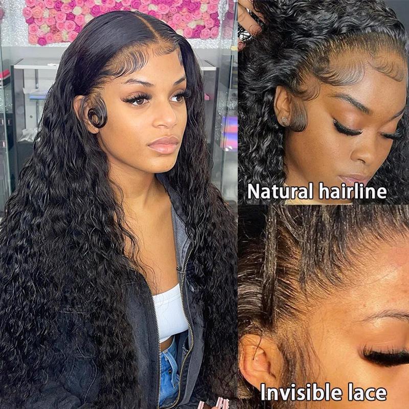 MORE FACE BEAUTY WEAR GO WIG Water Wave Lace Front Wig Human Hair 6X4 Lace Frontal Wigs For Woman Pre Plucked Hairline