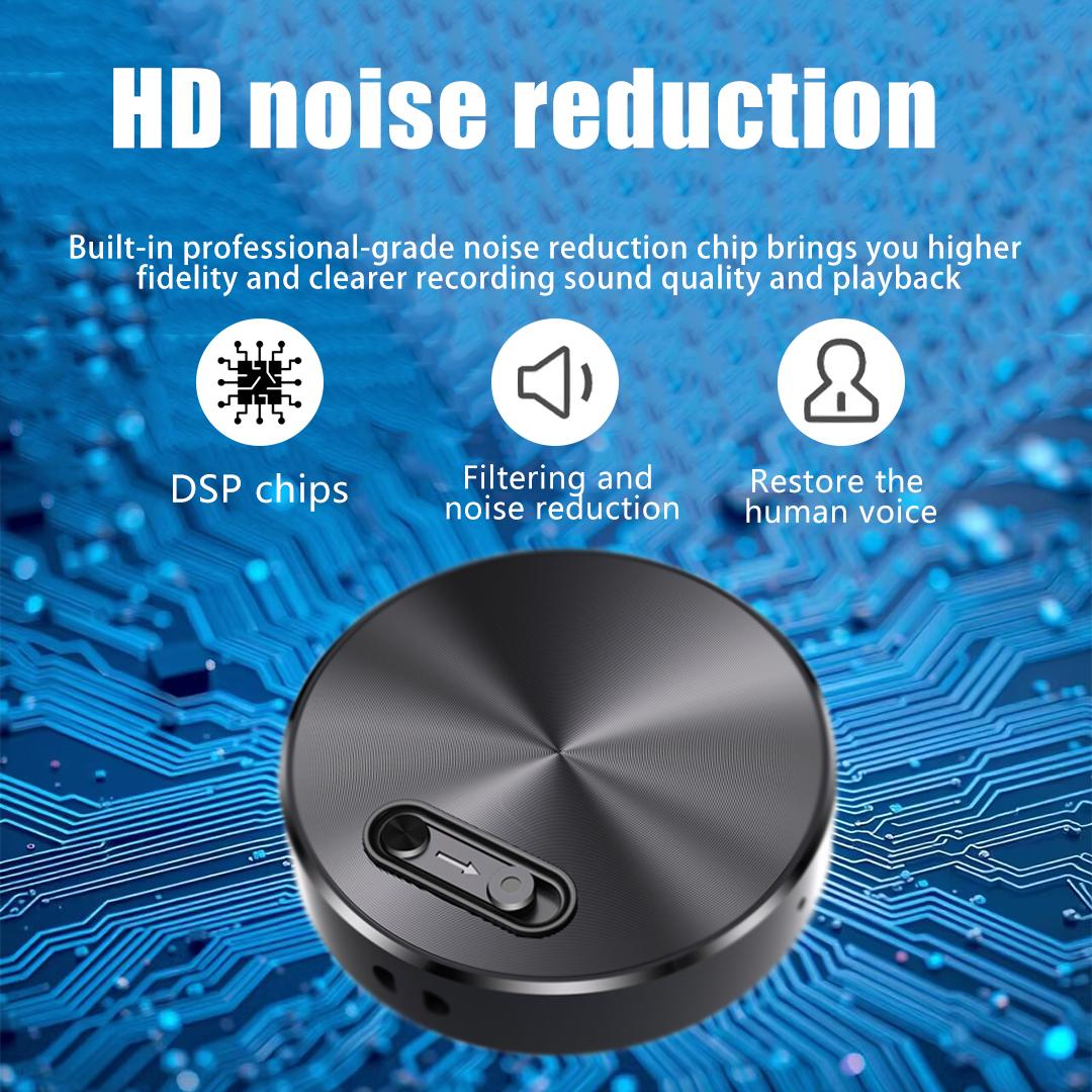 Smart Voice Recorder – One-Touch Recording, HD Noise Reduction,Long Battery, Large Storage, Support voice to text