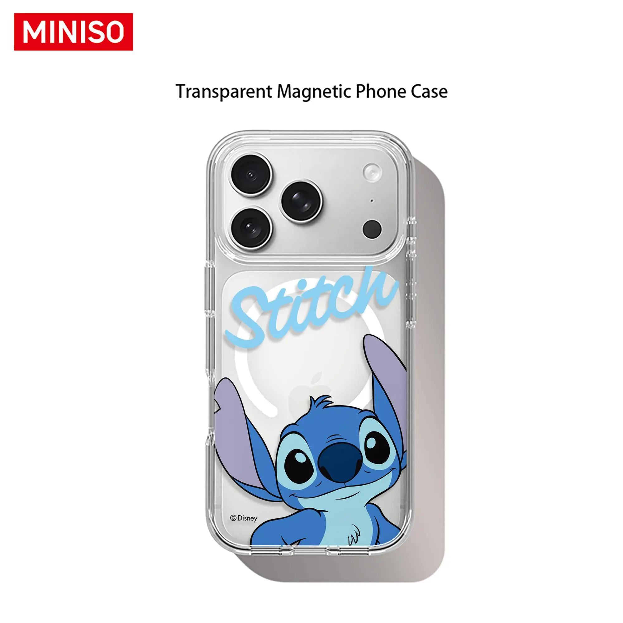 Disney Stitch Print Phone Case Transparent Magnetic Shockproof case suitable for iphone 17 Pro Max/17 Pro/17 Air/17/16/15/14/13/12/11 Series