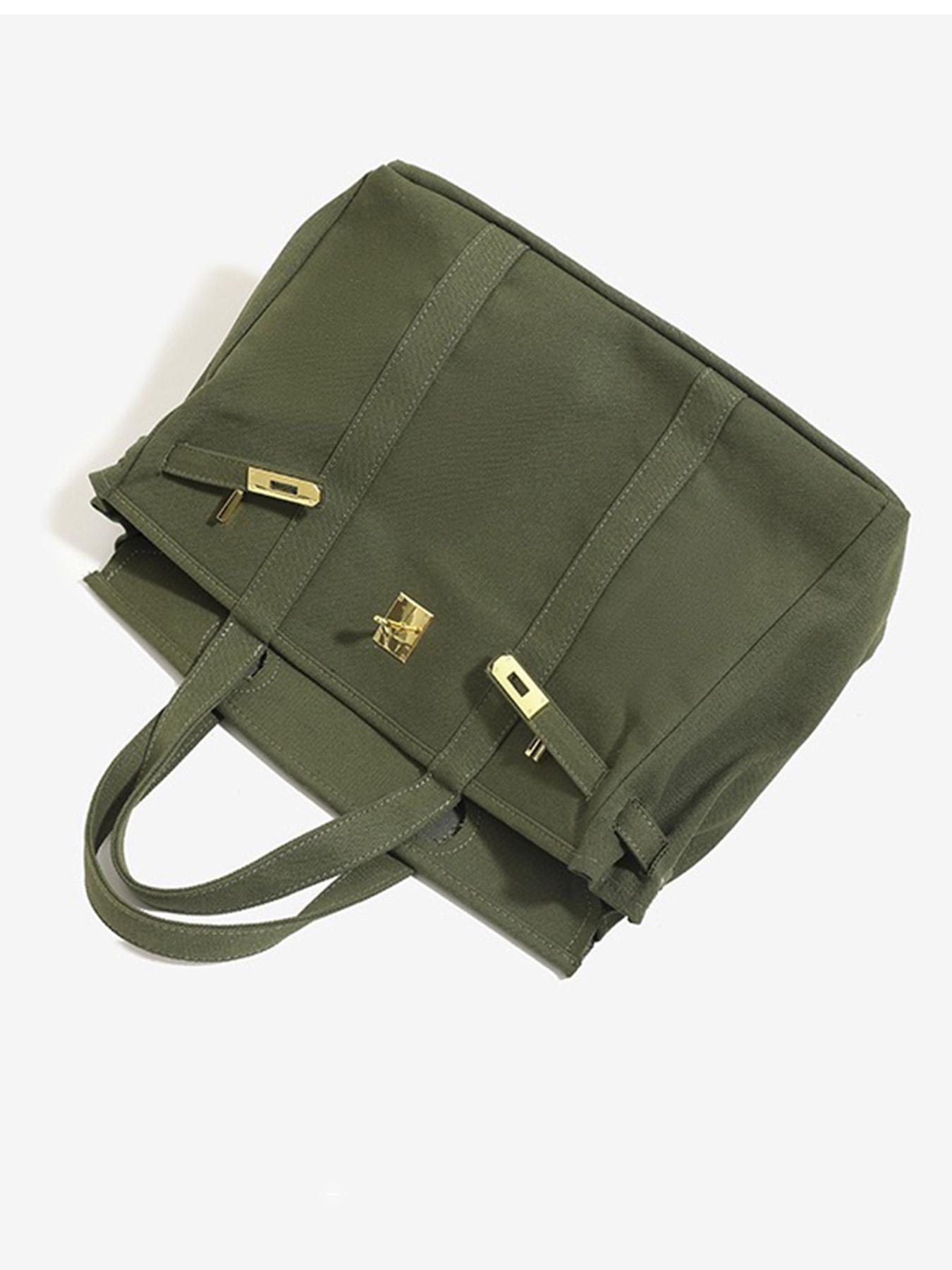 Women's Canvas Tote Bag, High-End Design Handbag, Large Capacity Commuter Bag, Office Shoulder Bag, Versatile Shoulder Bag for Daily Use